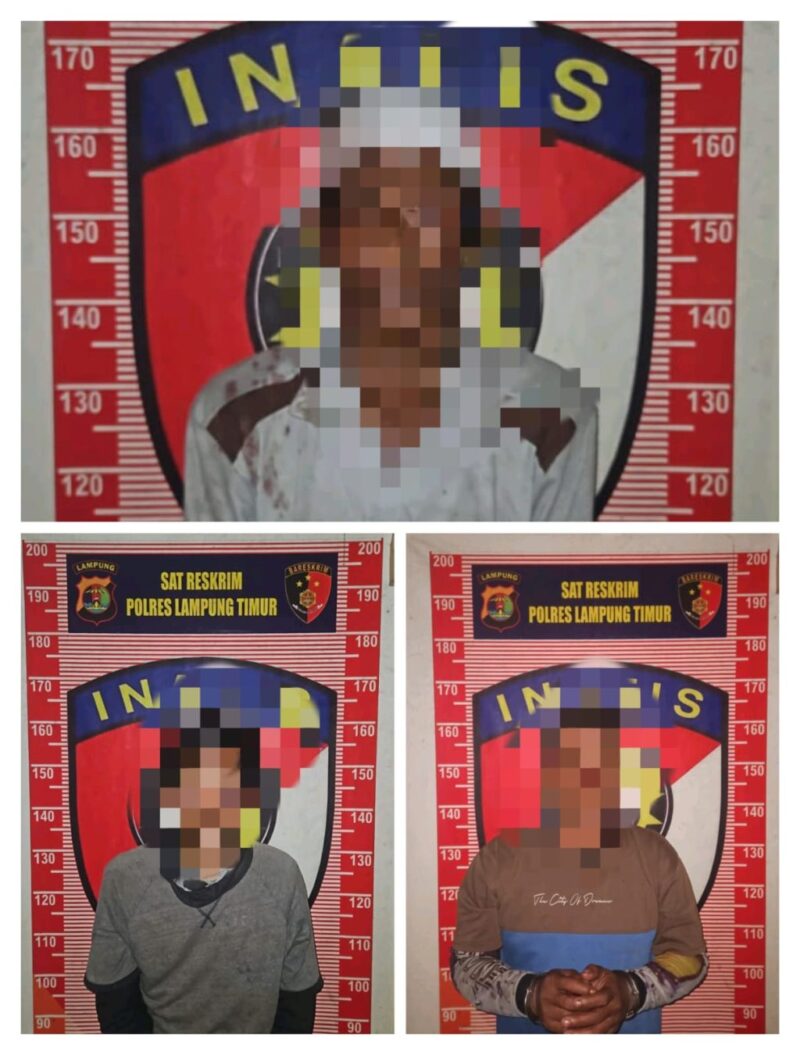 AP (26) dan H (57), warga Kecamatan Sukadana, serta N (45), warga Kecamatan Putra Rumbia, Lampung Tengah. Foto: Doc